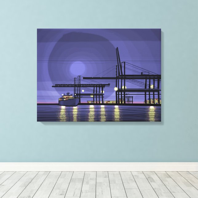 Toile Ville de Port (Insitu (Plancher de Bois))