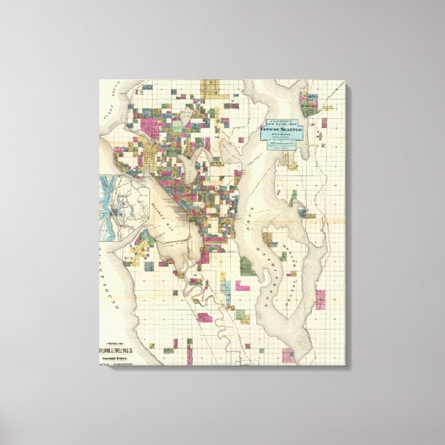 Toile Ville De Seattle Et Environs (Recto)