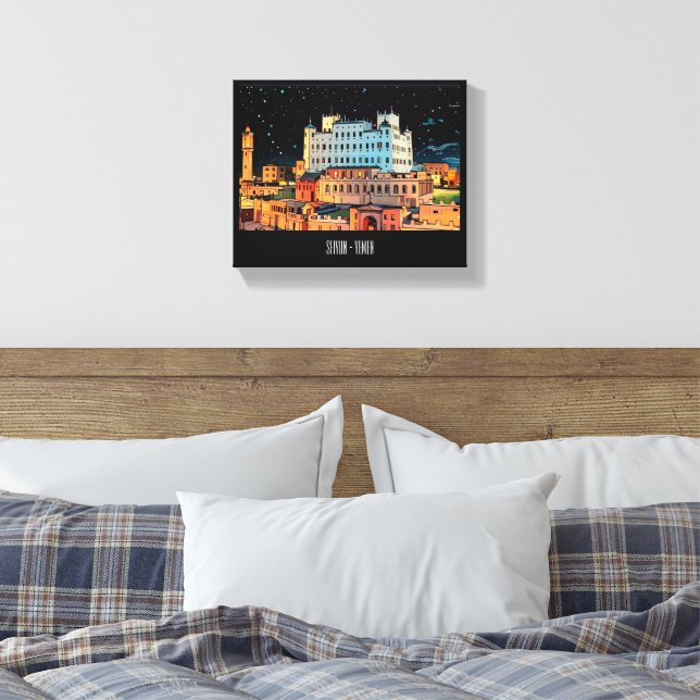 Toile Ville de Seiyun - Yémen (Insitu(Chambre))