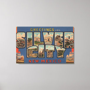 Toile Ville de Silber, Nouveau Mexique - grandes scènes