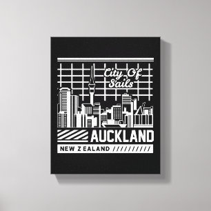 Toile Ville des voiles Auckland Nouvelle-Zélande Skyline