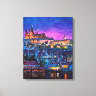 Toile Ville la nuit