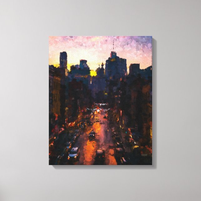 Toile Ville la nuit (Recto)