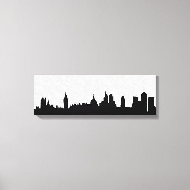 Toile Ville silhouette de Londres (Recto)