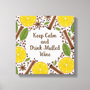 Toile Vin chaud de Noël épicé 