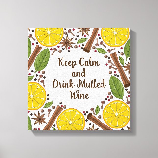 Toile Vin chaud de Noël épicé  (Recto)