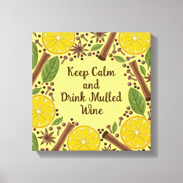 Toile Vin jaune épicé de Noël mulled (Recto)
