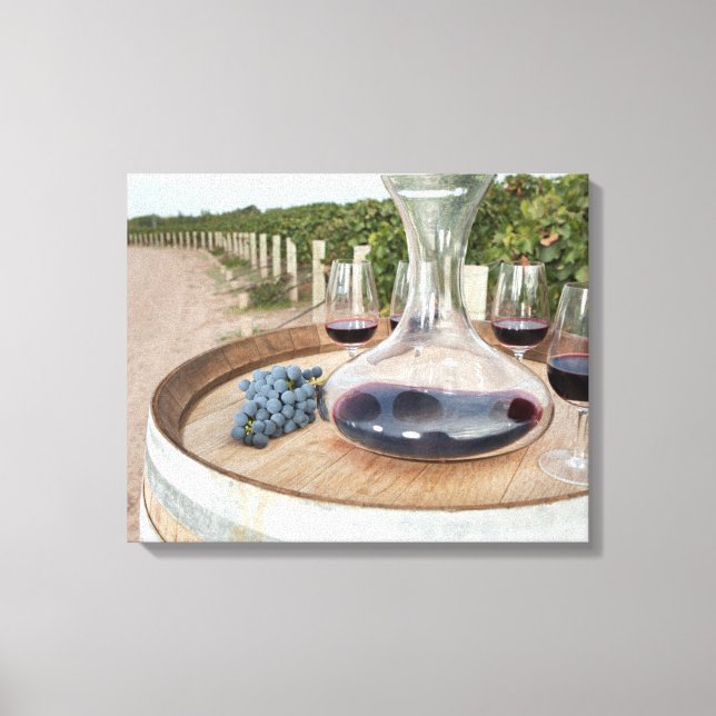 Toile Vin Rouge Dans Le Vignoble (Recto)