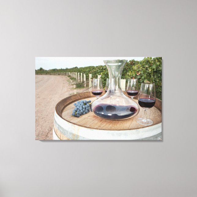 Toile Vin Rouge Dans Le Vignoble (Recto)