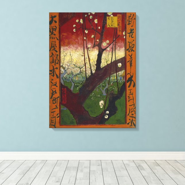 Toile Vincent Van Gogh - Arbre à prune floraison (Insitu (Plancher de Bois))