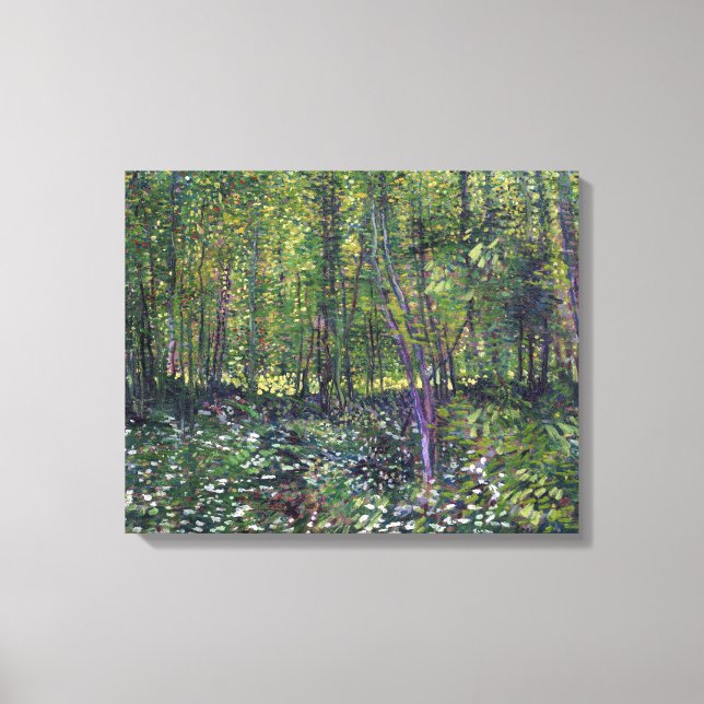 Toile Vincent van Gogh Arbres et sous-bois (Recto)