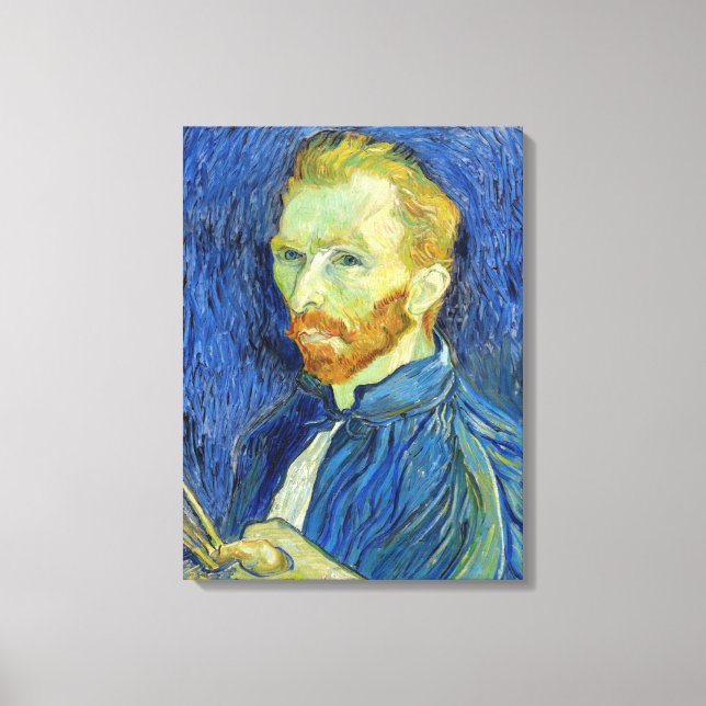 Toile Vincent van Gogh - Autoportrait à la palette (Recto)