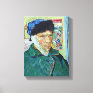Toile Vincent van Gogh - Autoportrait à l'oreille bandée