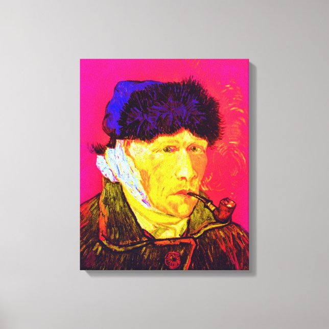 Toile Vincent Van Gogh - Autoportrait au bandage Pop Art (Recto)