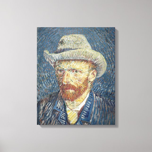 Toile Vincent van Gogh | Autoportrait avec Casquette à p (Recto)