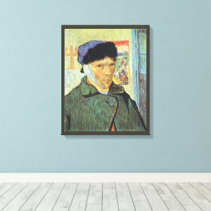 Toile Vincent van Gogh - Autoportrait avec l'oreille ban
