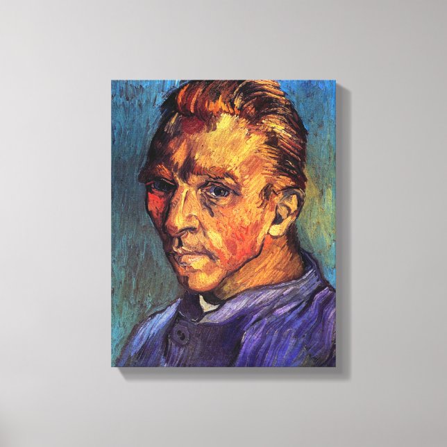Toile Vincent Van Gogh - Autoportrait sans barbe (Recto)