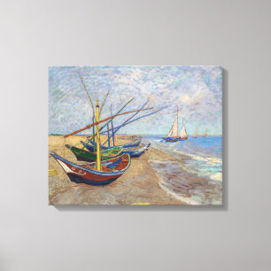Toile Vincent van Gogh - Bateaux de pêche sur la plage