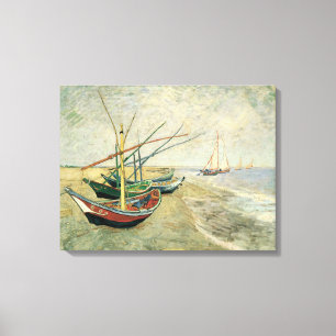 Toile Vincent van Gogh - Bateaux de pêche sur la plage