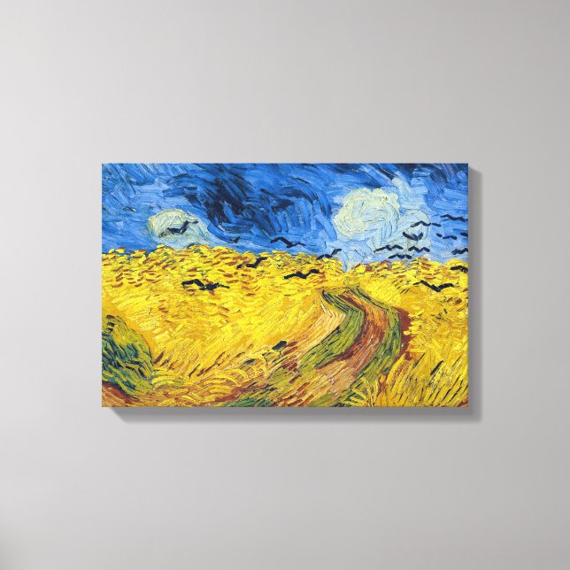 Toile Vincent van Gogh - Champ de blé aux corbeaux (Recto)