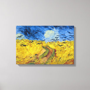 Toile Vincent van Gogh - Champ de blé aux corbeaux