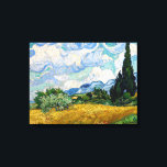 Toile Vincent Van Gogh - Champ de blé avec cyprès<br><div class="desc">Champ de blé avec Cyprès / Champ de ble avec cypres - Vincent Van Gogh,  juillet 1889</div>