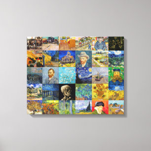 Toile Vincent van Gogh - Chefs-d'œuvre Mosaic Patchwork