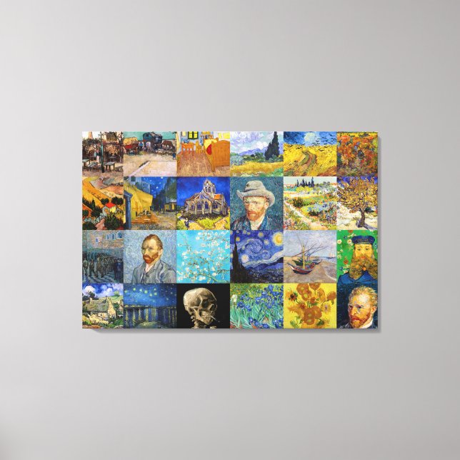 Toile Vincent van Gogh - Chefs-d'œuvre Mosaic Patchwork (Recto)