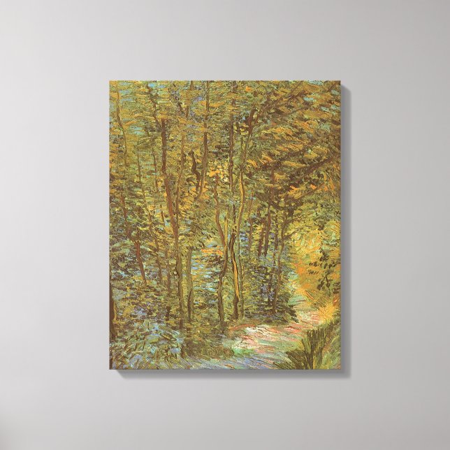 Toile Vincent van Gogh - Chemin dans les bois (Recto)