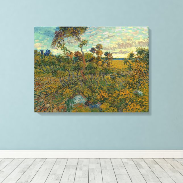 Toile Vincent Van Gogh, Coucher De Soleil À Montmajour (Insitu (Plancher de Bois))