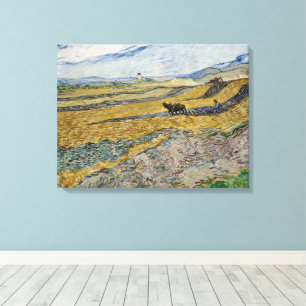 Toile Vincent Van Gogh, Enfermé Field avec Plowman