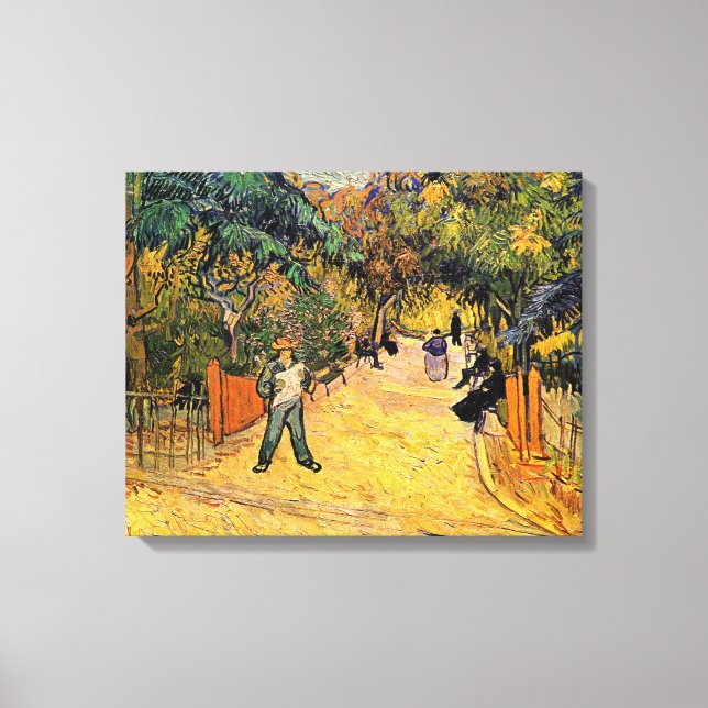Toile Vincent van Gogh - Entrée du parc public, Arles (Recto)