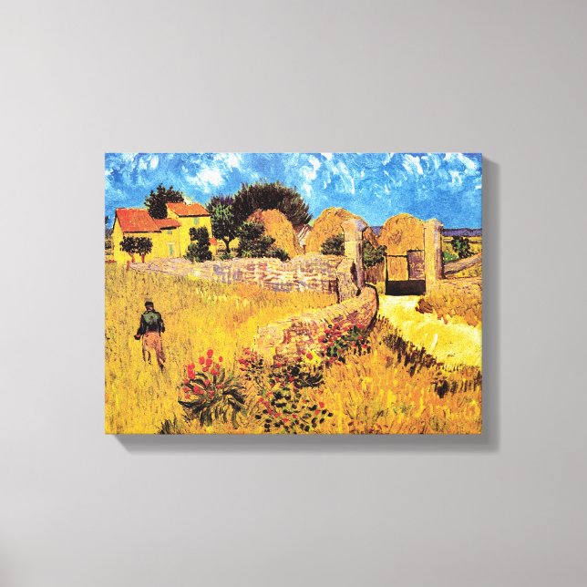 Toile Vincent Van Gogh - Ferme En Provence Art (Recto)