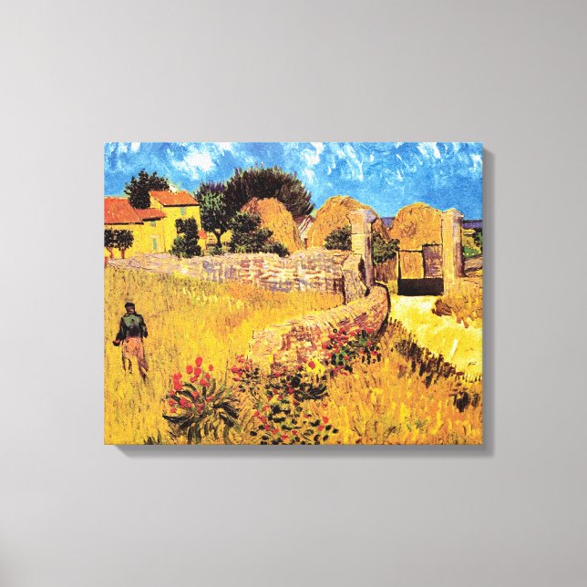 Toile Vincent Van Gogh - Ferme en Provence Beaux-Arts (Recto)