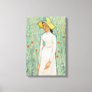 Toile Vincent van Gogh - Fille en blanc