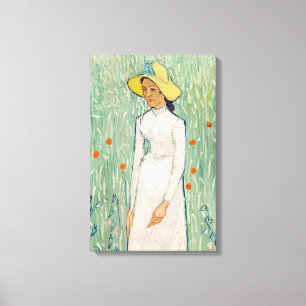 Toile Vincent van Gogh - Fille en blanc