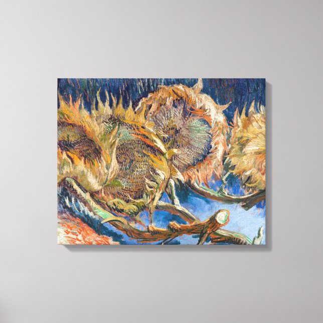 Toile Vincent van Gogh - Fleurs de soleil coupées en qua (Recto)