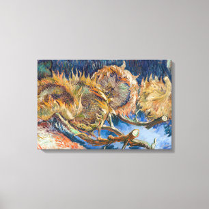 Toile Vincent van Gogh - Fleurs de soleil coupées en qua