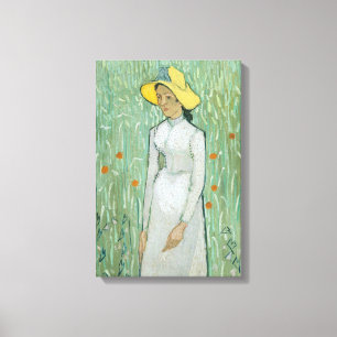 Toile Vincent van Gogh girl à White, 1890