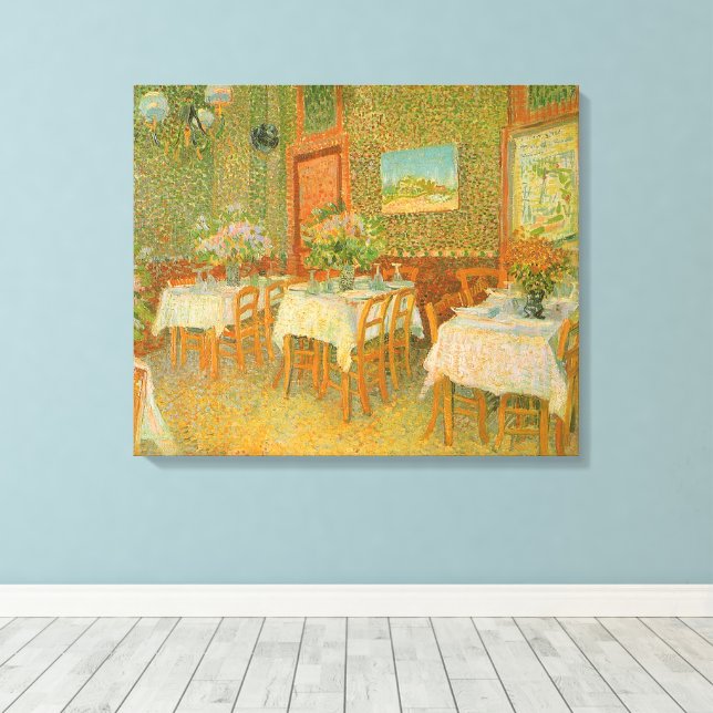 Toile Vincent van Gogh - Intérieur d'un restaurant (Insitu (Plancher de Bois))