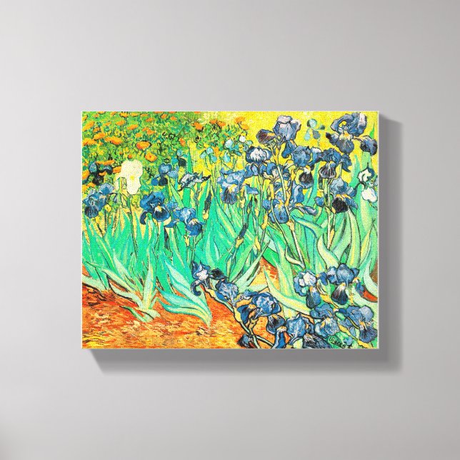 Toile Vincent van Gogh Iris 1889 Fleurs Bleues (Recto)