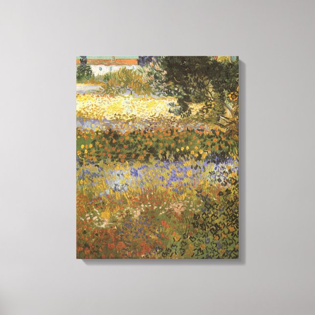 Toile Vincent van Gogh - Jardin en fleurs (Recto)