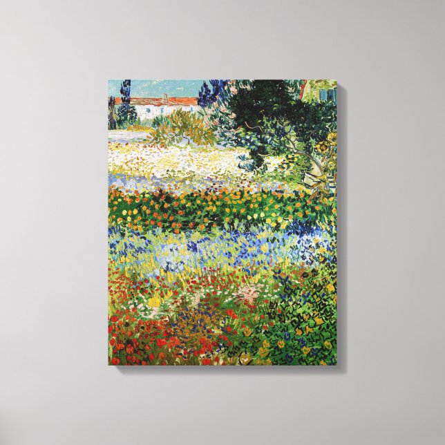 Toile Vincent van Gogh - Jardin en fleurs (Recto)