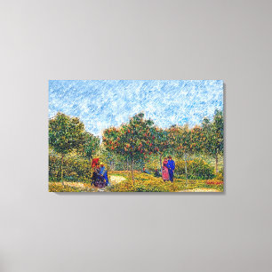Toile Vincent Van Gogh - Jeunes Couple Se Promenant Dans