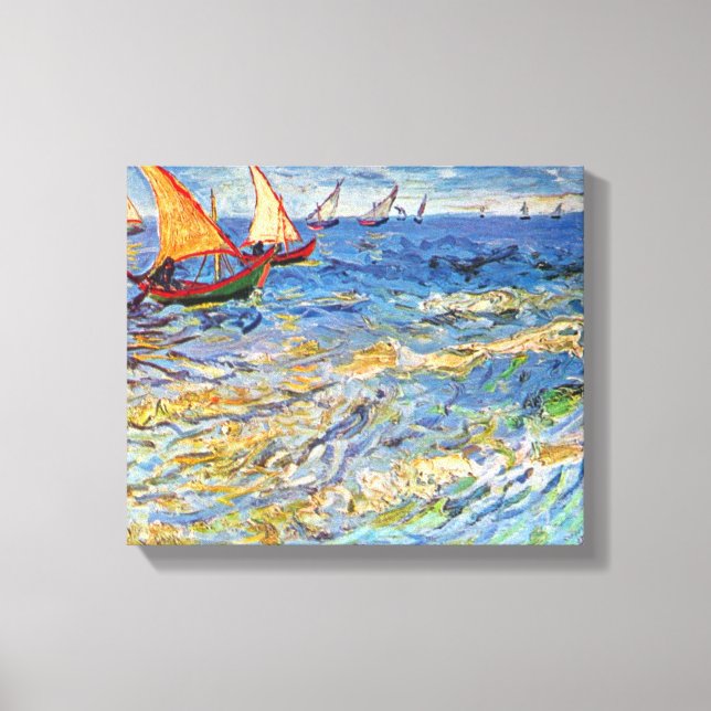 Toile Vincent Van Gogh - La Mer à Saintes-Maries (Recto)