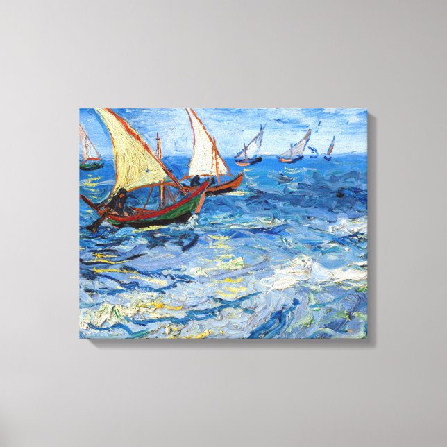 Toile Vincent van Gogh - La mer aux Saintes-Maries (Recto)