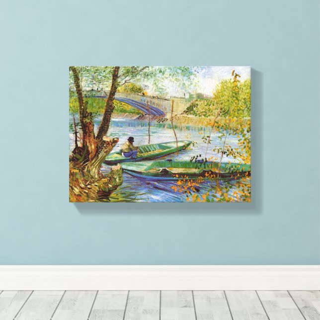Toile Vincent Van Gogh, La pêche au printemps (Insitu (Plancher de Bois))