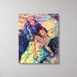 Toile Vincent Van Gogh - La Pietà - Jésus et Vierge Mari