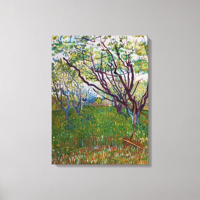 Toile Vincent van Gogh - Le verger en fleurs (Recto)