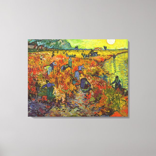 Toile Vincent van Gogh - Le vignoble rouge (Recto)